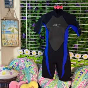 O'Neill Women's Black and Blue Shorty Wetsuit